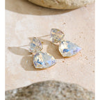 Isalene  Earrings Gold Celeste Crystal Drop Earrings