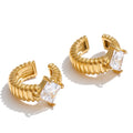 Isalene  Earrings Gold Celeste Crystal Huggie Earrings