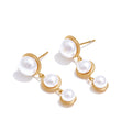 Isalene  Earrings Gold Celeste Pearl Drop Earrings