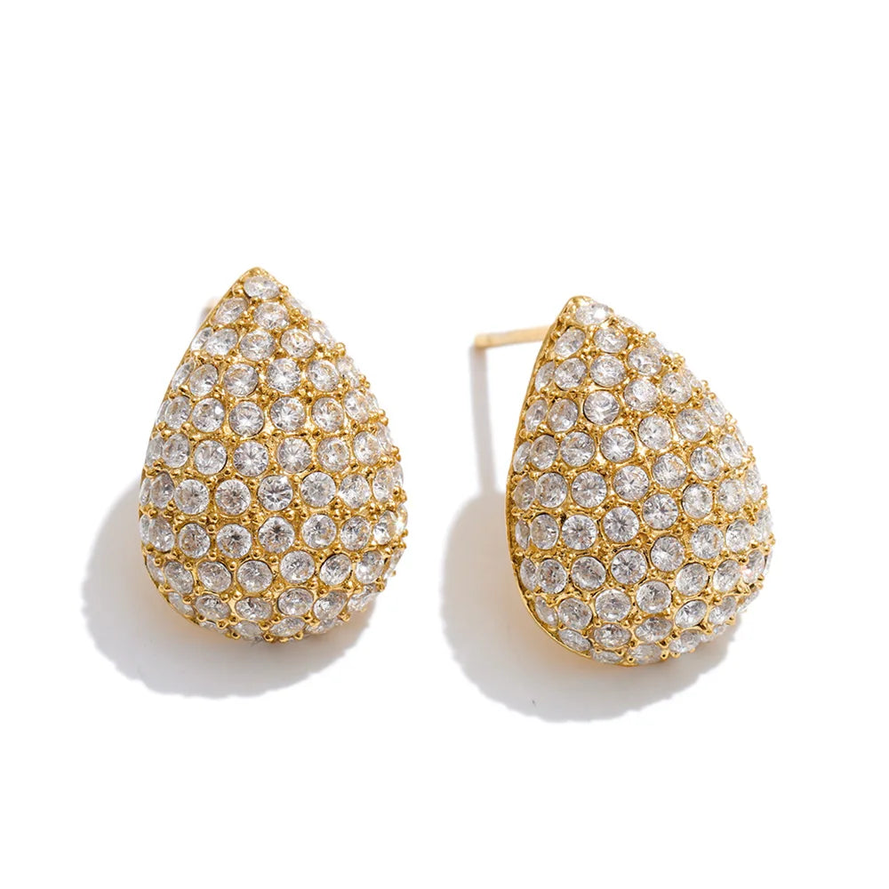 Isalene  Earrings Gold Celeste Radiance Teardrop Earrings
