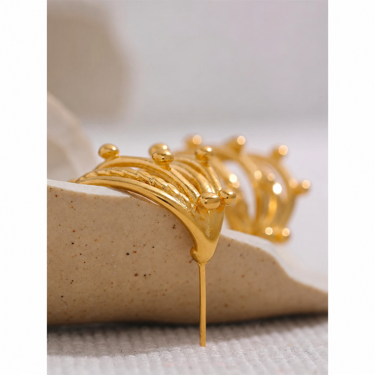 Isalene  Earrings Gold Celestia Multi Hoop Earrings