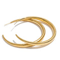 Isalene  Earrings Gold Classic Oversized Hoop Earrings