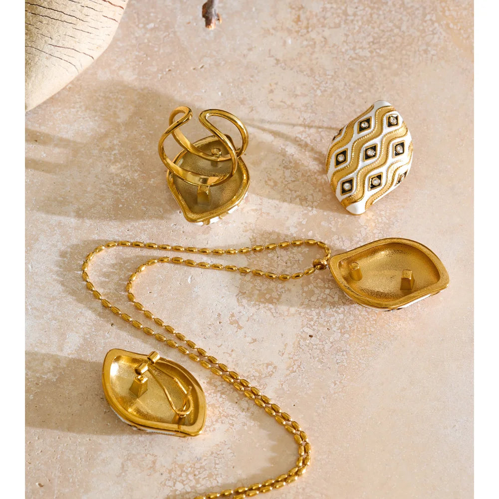 Isalene  Earrings Gold Coastal Daydream Statement Earrings