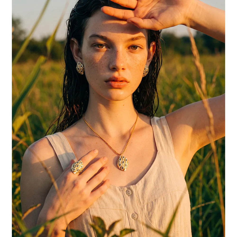 Isalene  Earrings Gold Coastal Daydream Statement Earrings
