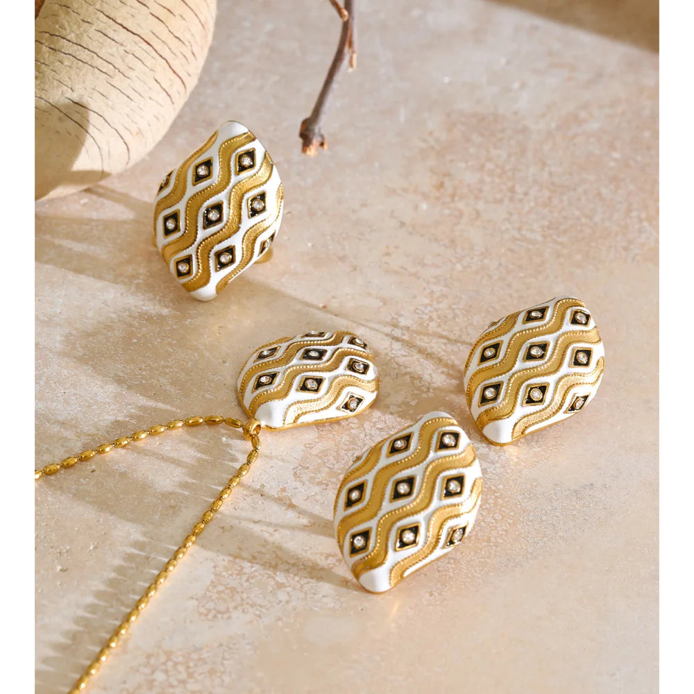 Isalene  Earrings Gold Coastal Daydream Statement Earrings