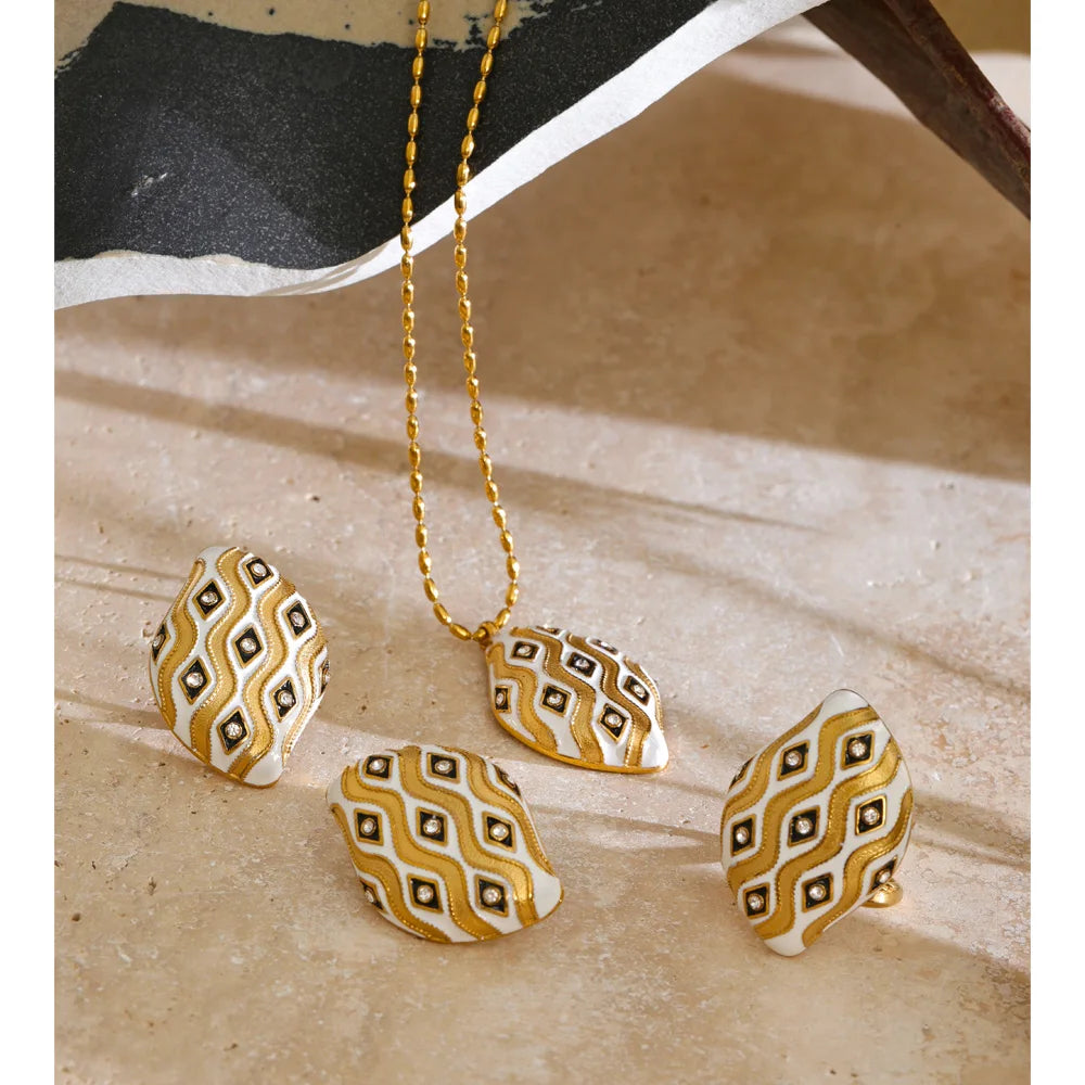 Isalene  Earrings Gold Coastal Daydream Statement Earrings