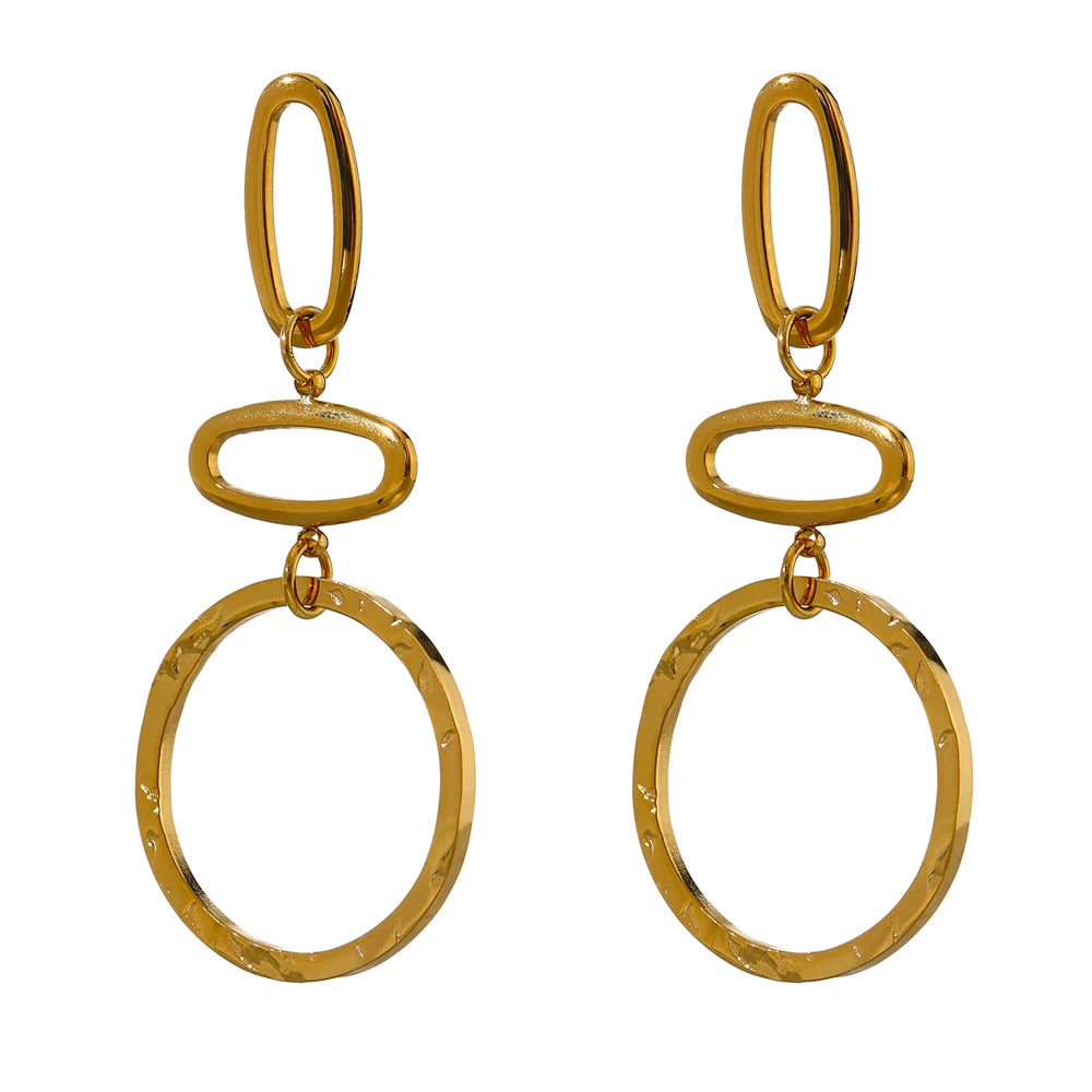 Isalene  Earrings Gold Geometric Drop Earrings