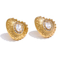Isalene  Earrings Gold Heirloom Fan Stud Earrings