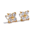 Isalene  Earrings Gold Liora Petal Stud Earrings
