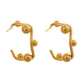 Isalene  Earrings Gold Lucienne Orb Frame Earrings