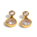 Isalene  Earrings Gold Maren Oval Drop Earrings