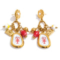 Isalene  Earrings Gold Marina Charm Drop Earrings