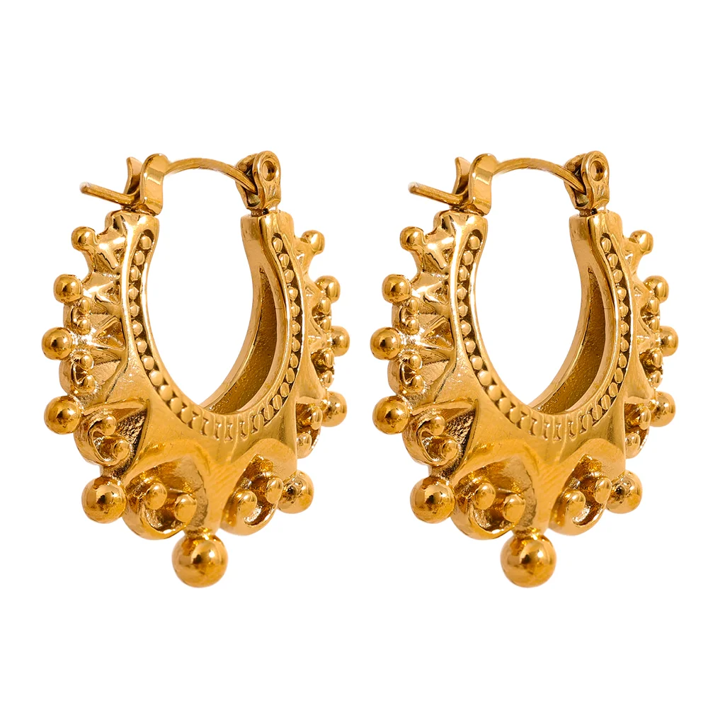 Isalene  Earrings Gold Paloma Hoop Earrings