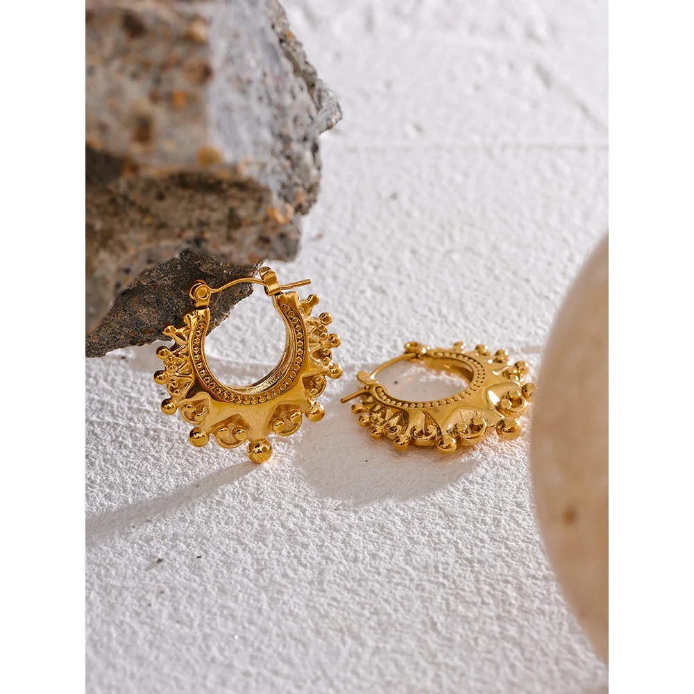 Isalene  Earrings Gold Paloma Hoop Earrings