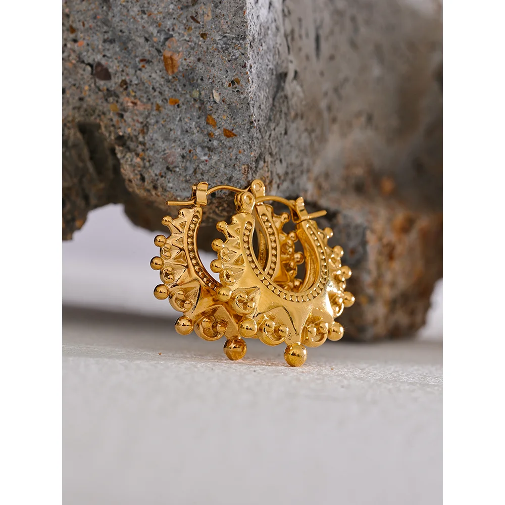 Isalene  Earrings Gold Paloma Hoop Earrings