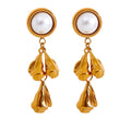Isalene  Earrings Gold / Pearl Aurelia Pearl Drop Earrings