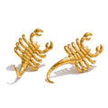 Isalene  Earrings Gold Scorpion Statement Earrings