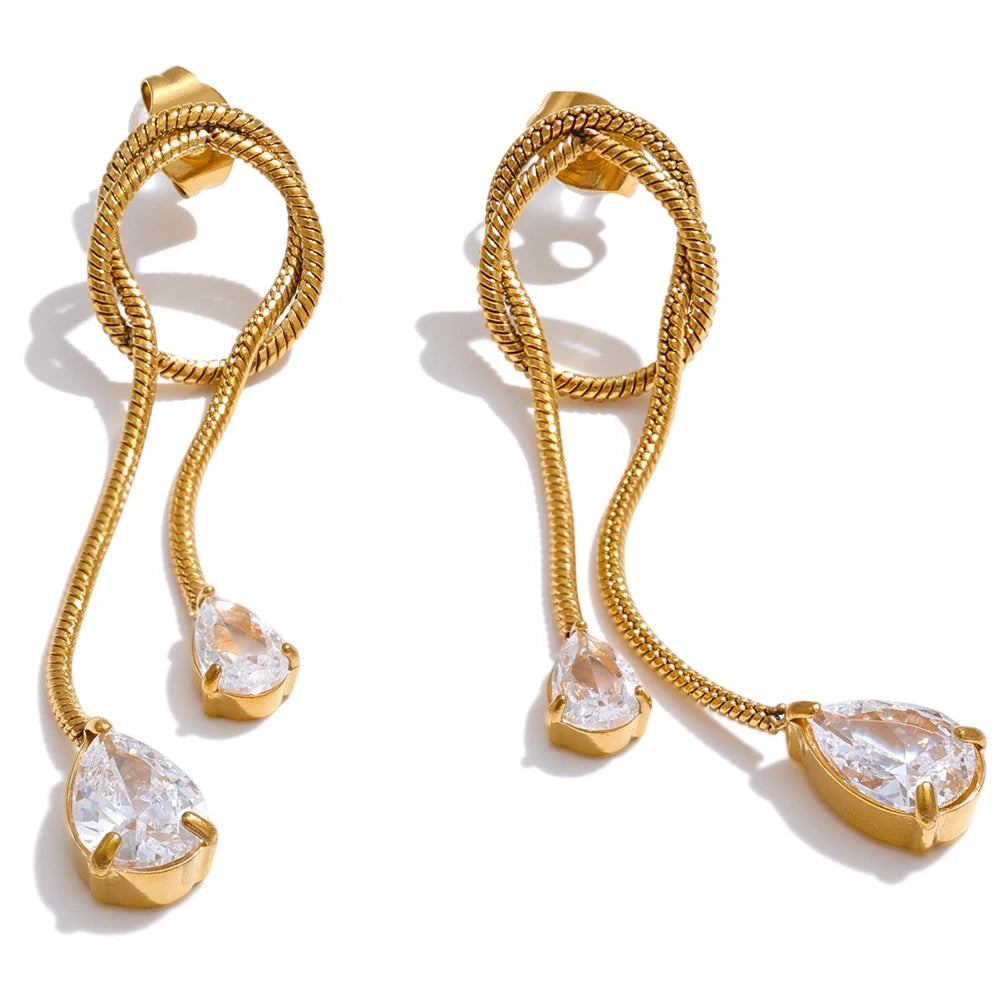 Isalene  Earrings Gold Sienna Drop Earrings