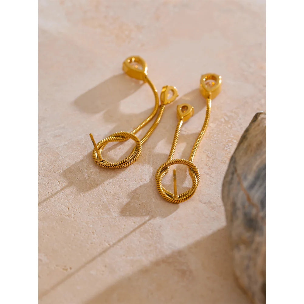 Isalene  Earrings Gold Sienna Drop Earrings