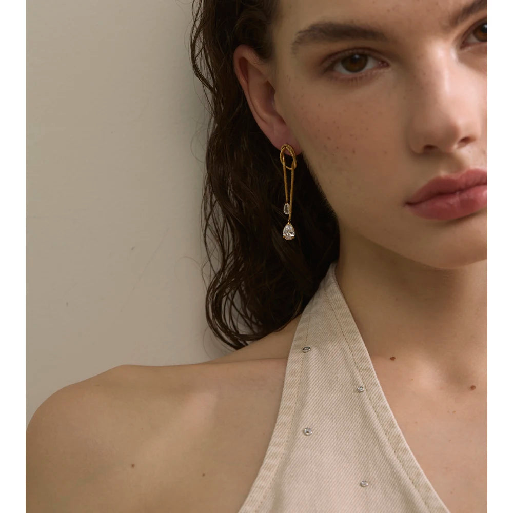 Isalene  Earrings Gold Sienna Drop Earrings