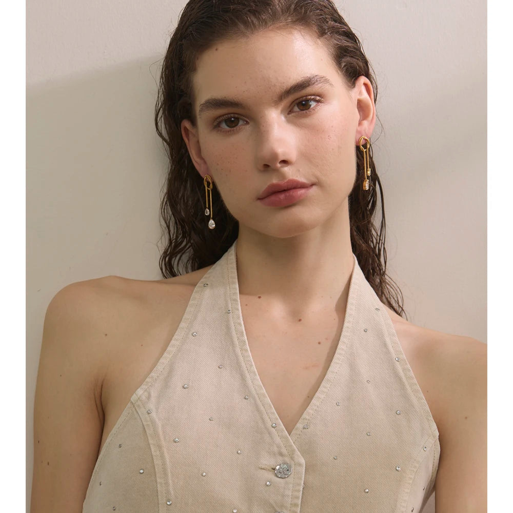Isalene  Earrings Gold Sienna Drop Earrings