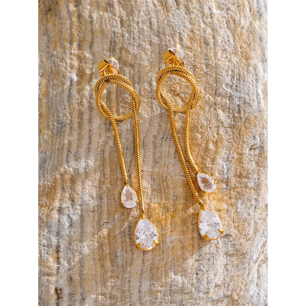 Isalene  Earrings Gold Sienna Drop Earrings