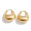 Isalene  Earrings Gold Solis Crescent Hoop Earrings