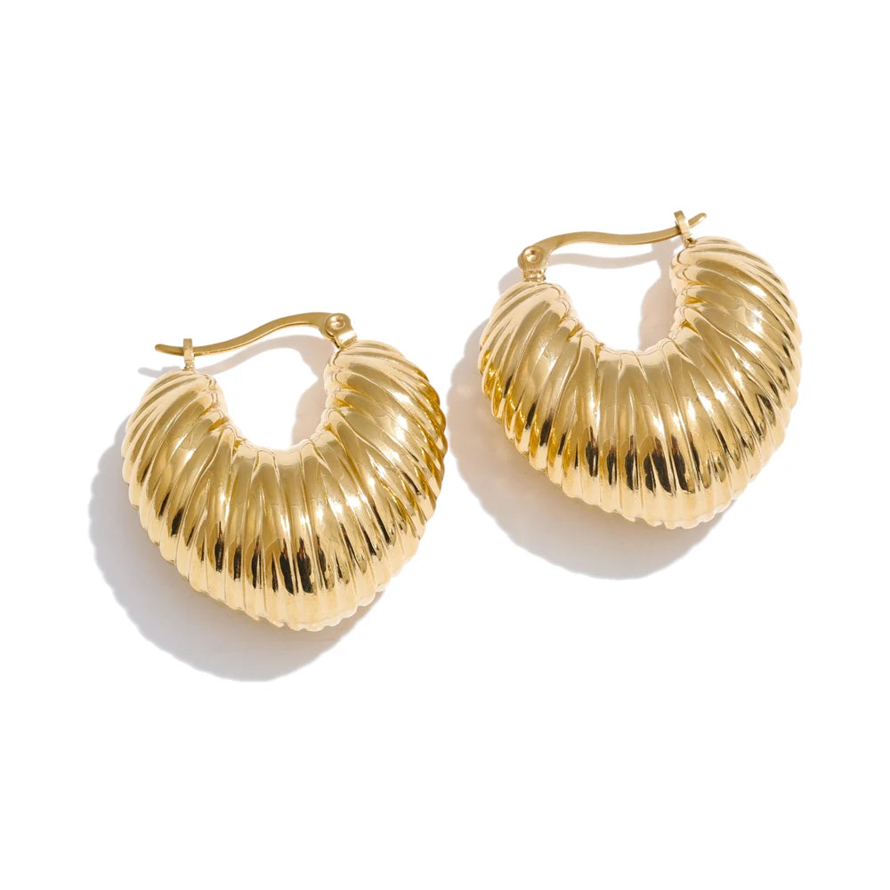 Isalene  Earrings Gold Valencia Hoop Earrings