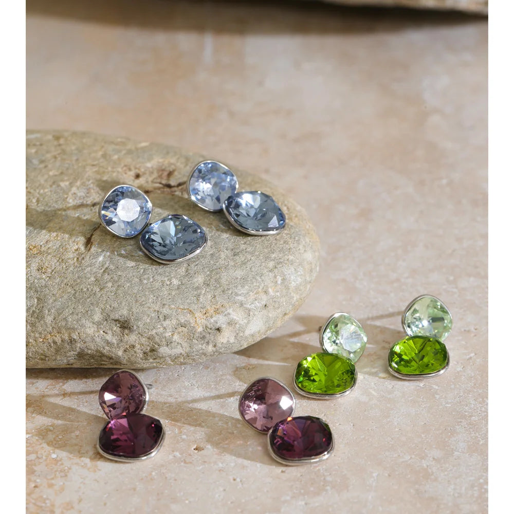 Isalene  Earrings Lumi Double Crystal Earrings