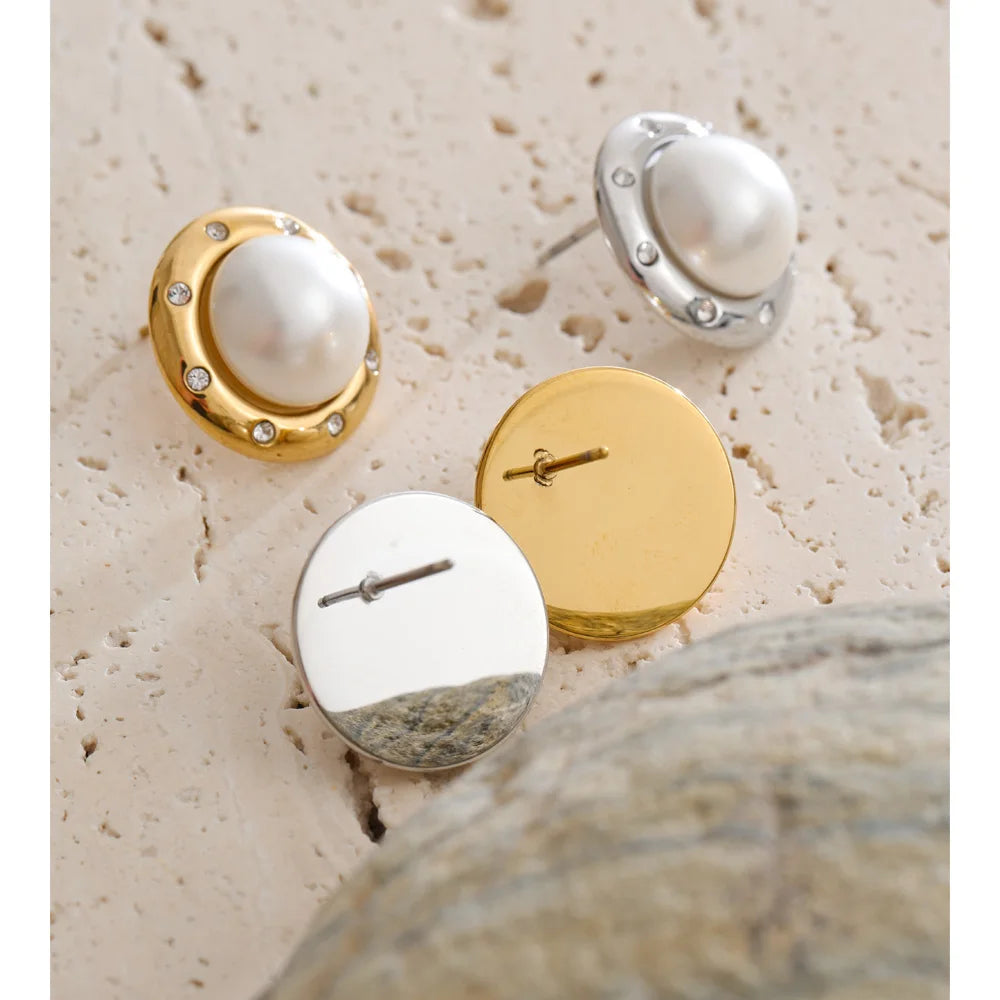 Isalene  Earrings Luna Pearl Stud Earrings