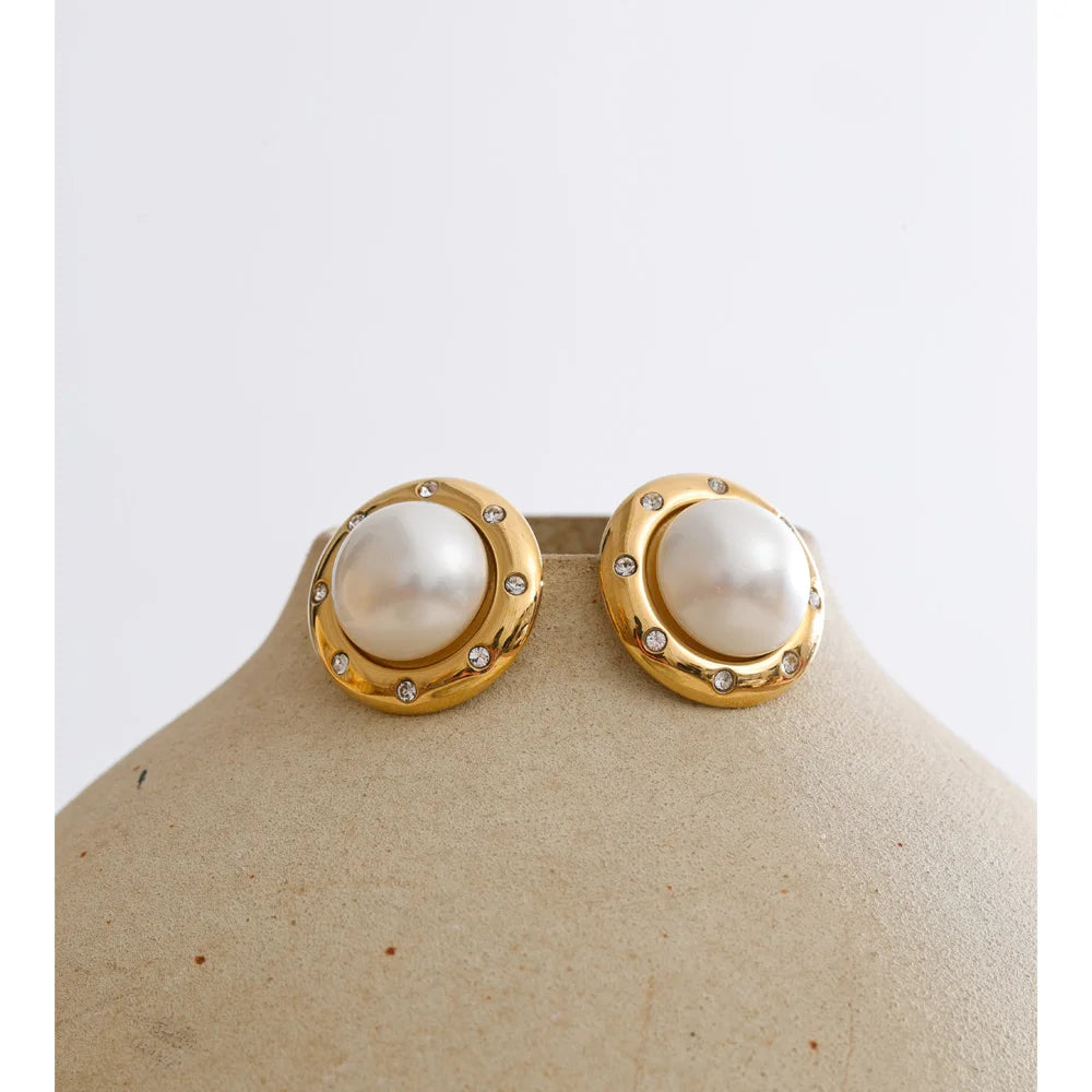 Isalene  Earrings Luna Pearl Stud Earrings
