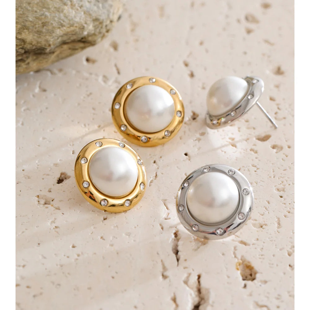 Isalene  Earrings Luna Pearl Stud Earrings