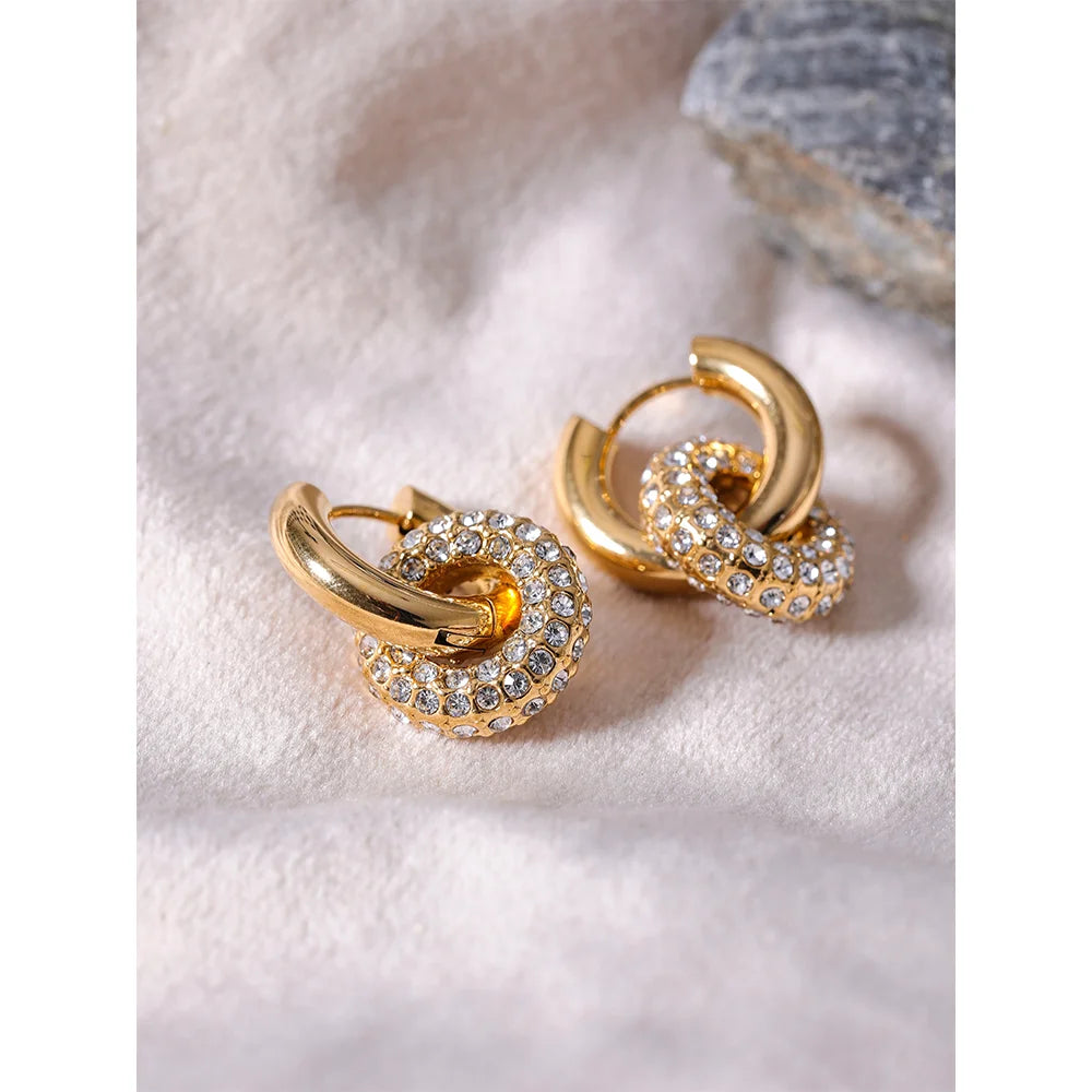 Isalene  Earrings Luxe Knot Hoop Earrings
