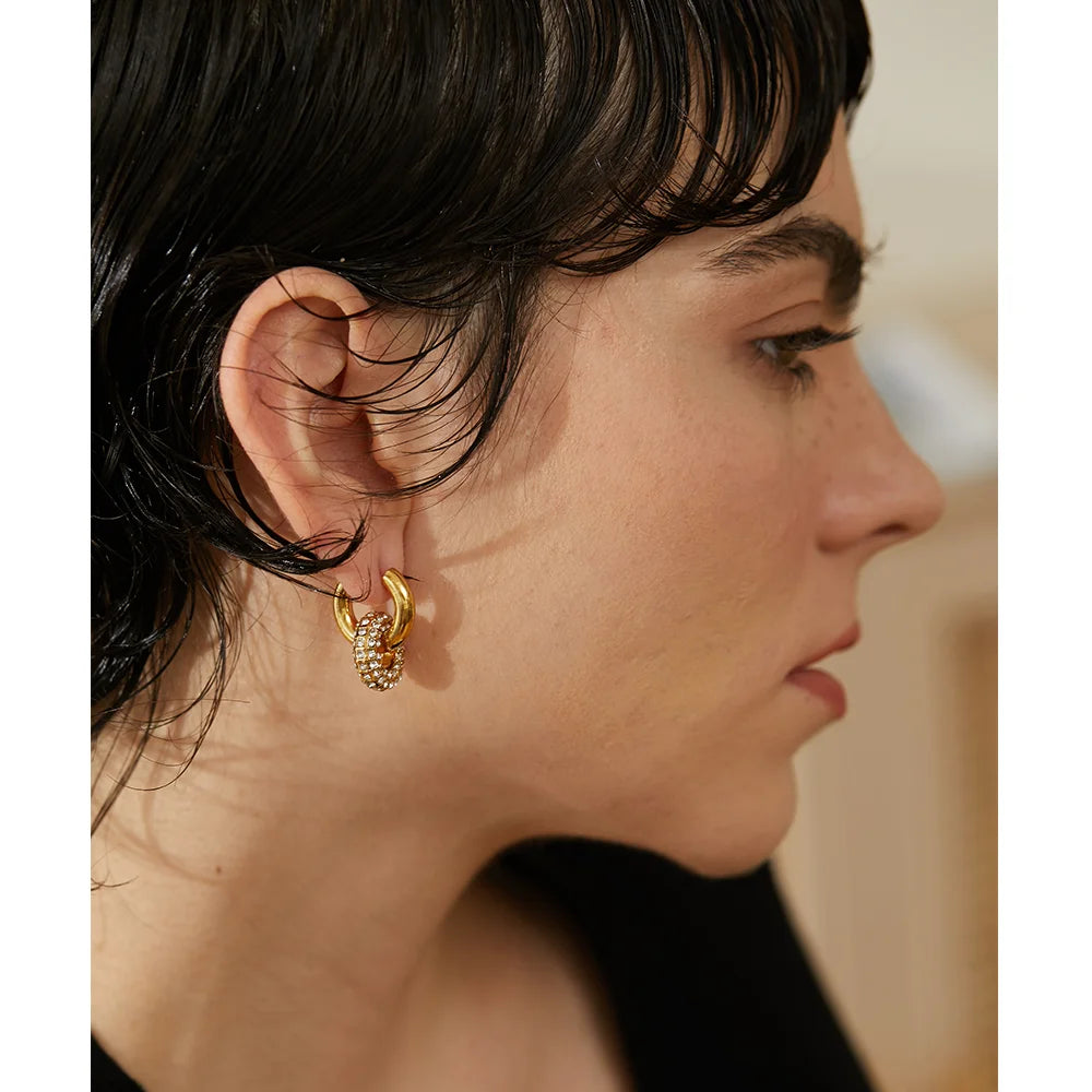 Isalene  Earrings Luxe Knot Hoop Earrings