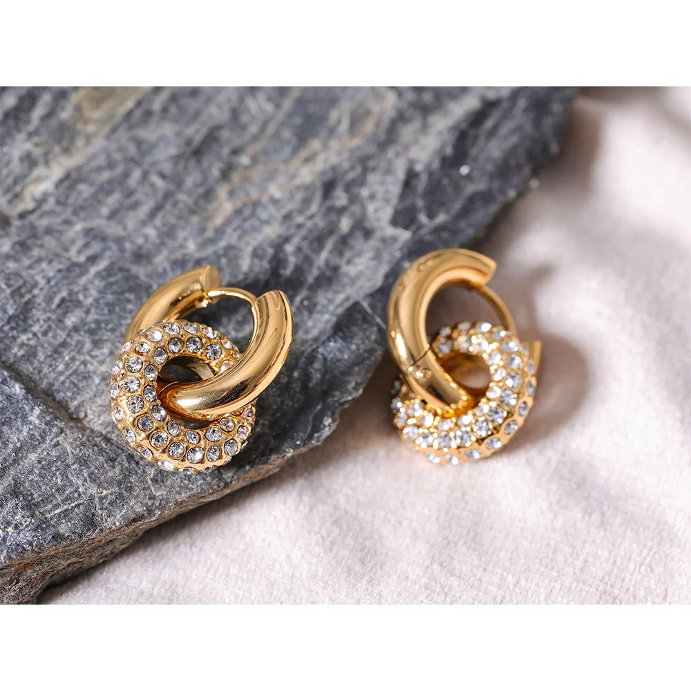 Isalene  Earrings Luxe Knot Hoop Earrings