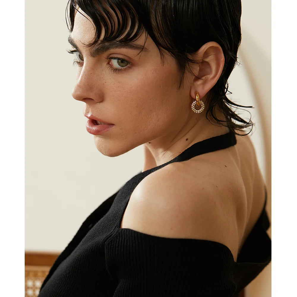 Isalene  Earrings Luxe Knot Hoop Earrings