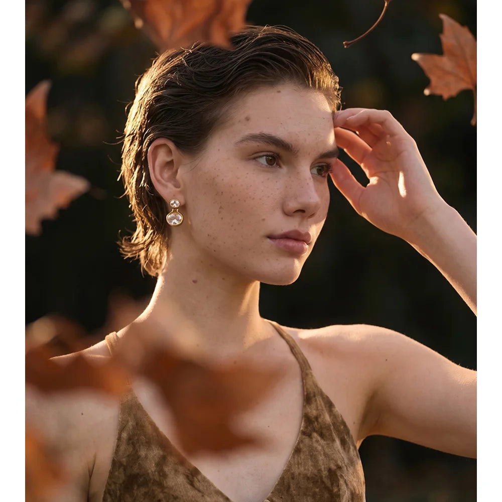 Isalene  Earrings Maren Oval Drop Earrings