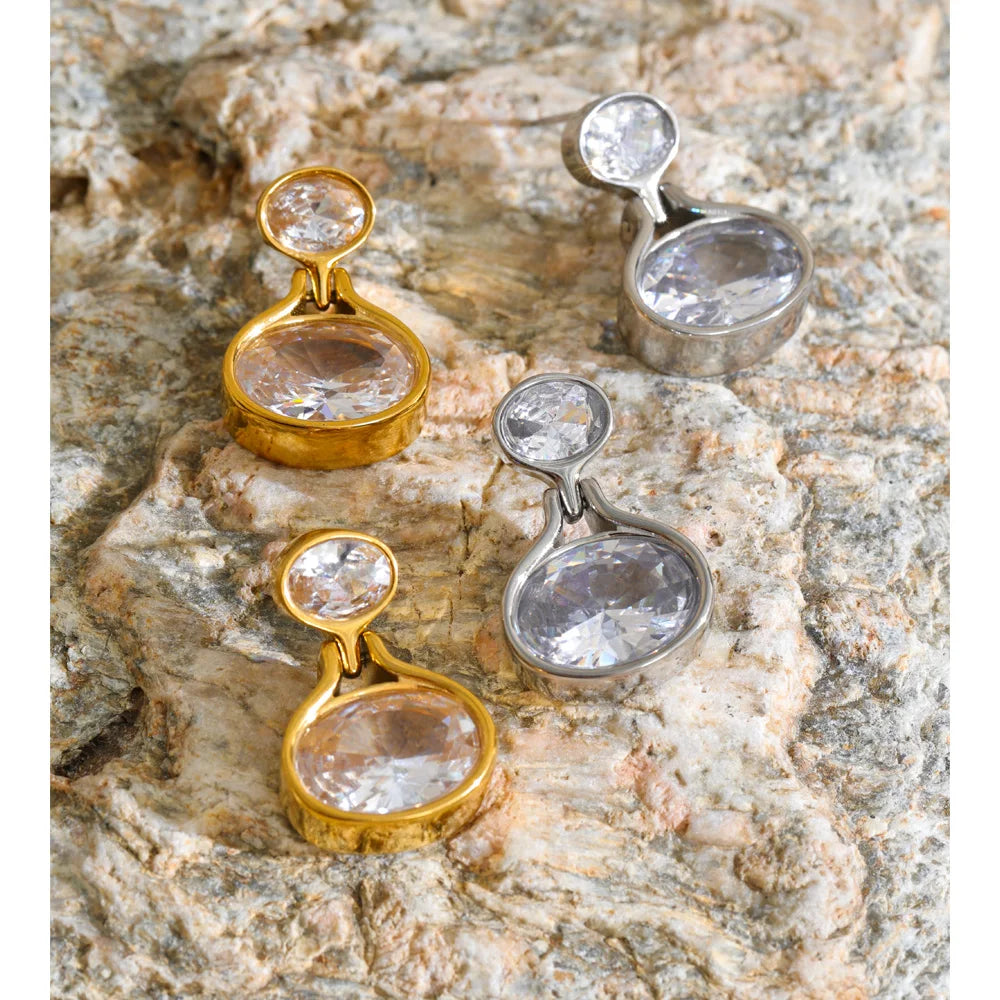 Isalene  Earrings Maren Oval Drop Earrings