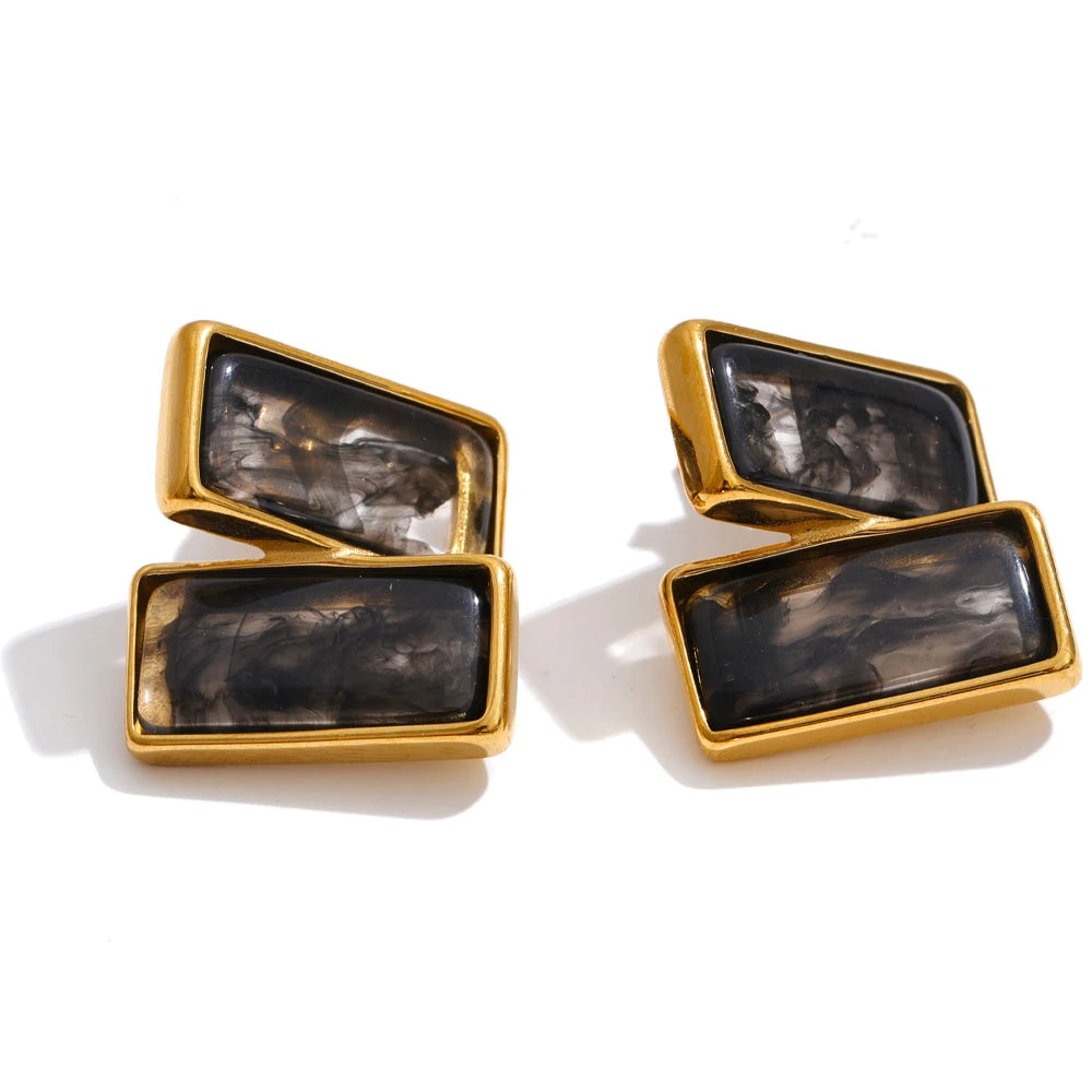 Isalene  Earrings Midnight Black Sorrento Statement Earrings