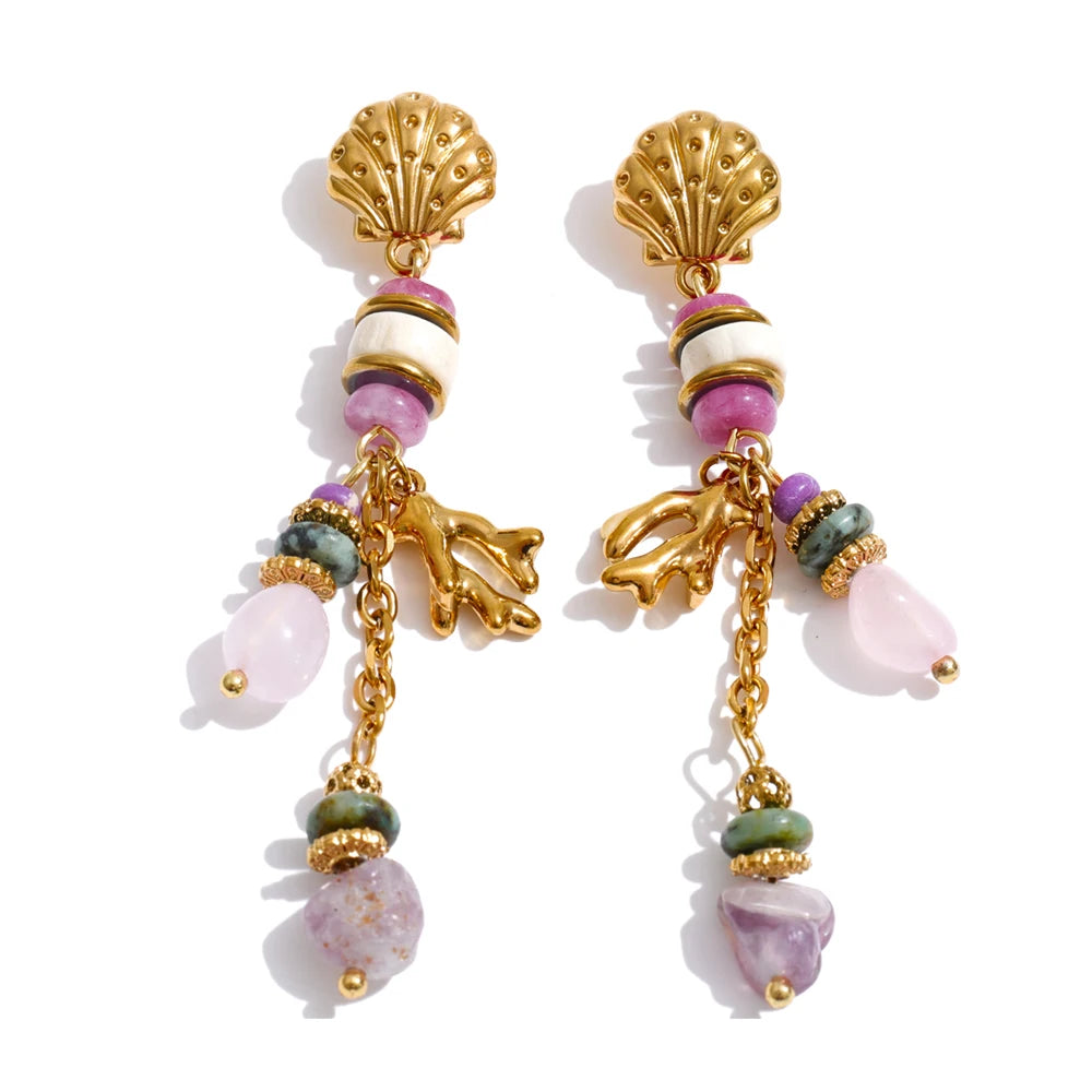 Isalene  Earrings Multicolor Amalfi Coral Earrings
