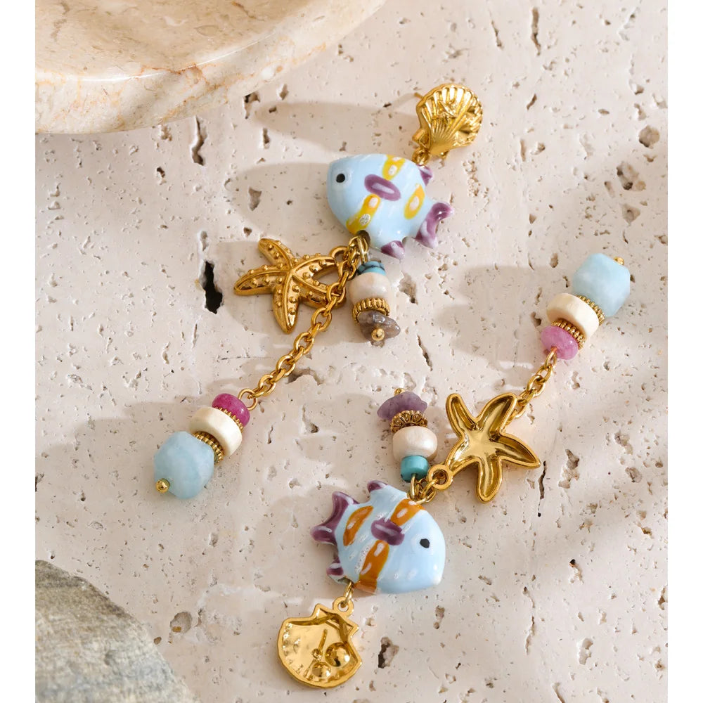 Isalene  Earrings Multicolor Capri Reef Earrings