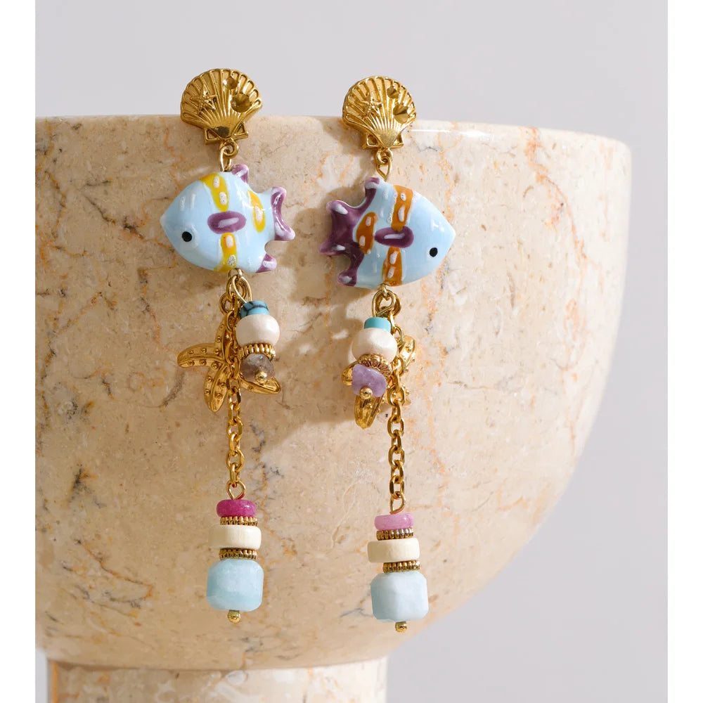 Isalene  Earrings Multicolor Capri Reef Earrings