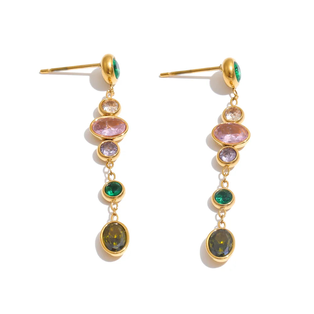 Isalene  Earrings Multicolor Mila Gem Drop Earrings