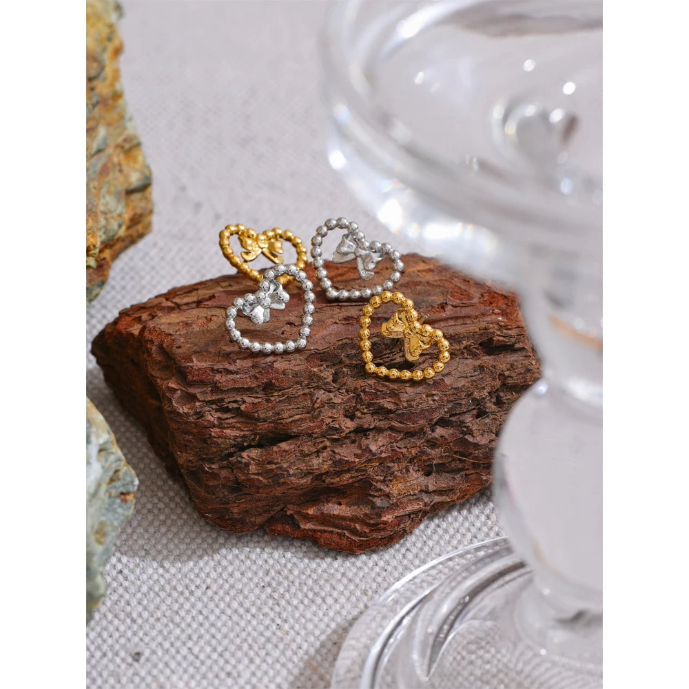 Isalene  Earrings Noelle Heart Stud Earrings