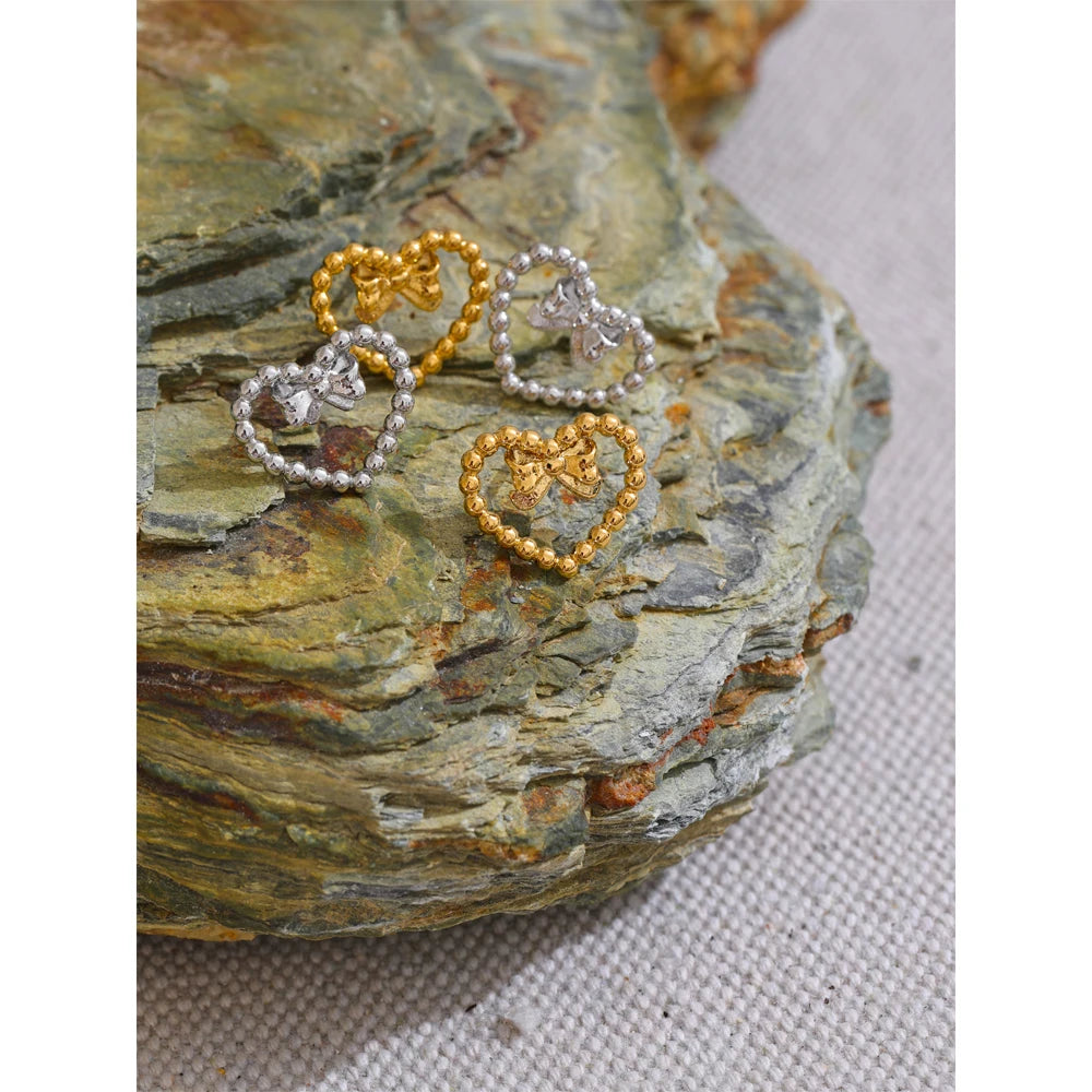 Isalene  Earrings Noelle Heart Stud Earrings