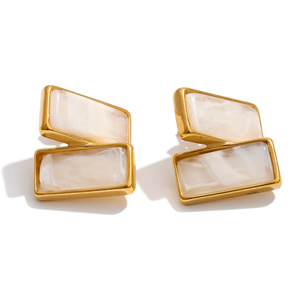 Isalene  Earrings Pearl Ivory Sorrento Statement Earrings