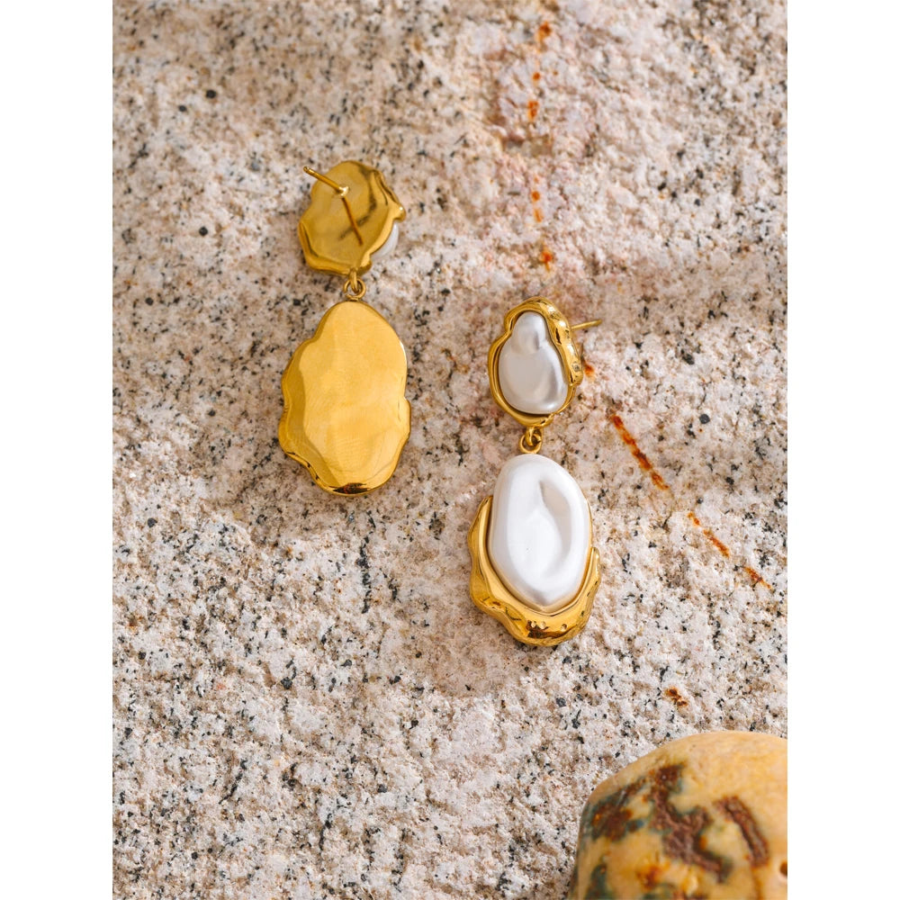 Isalene  Earrings Pearl White Celestine Pearl Earrings