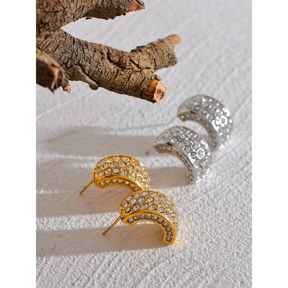 Isalene  Earrings Radiance Dome Hoop Earrings