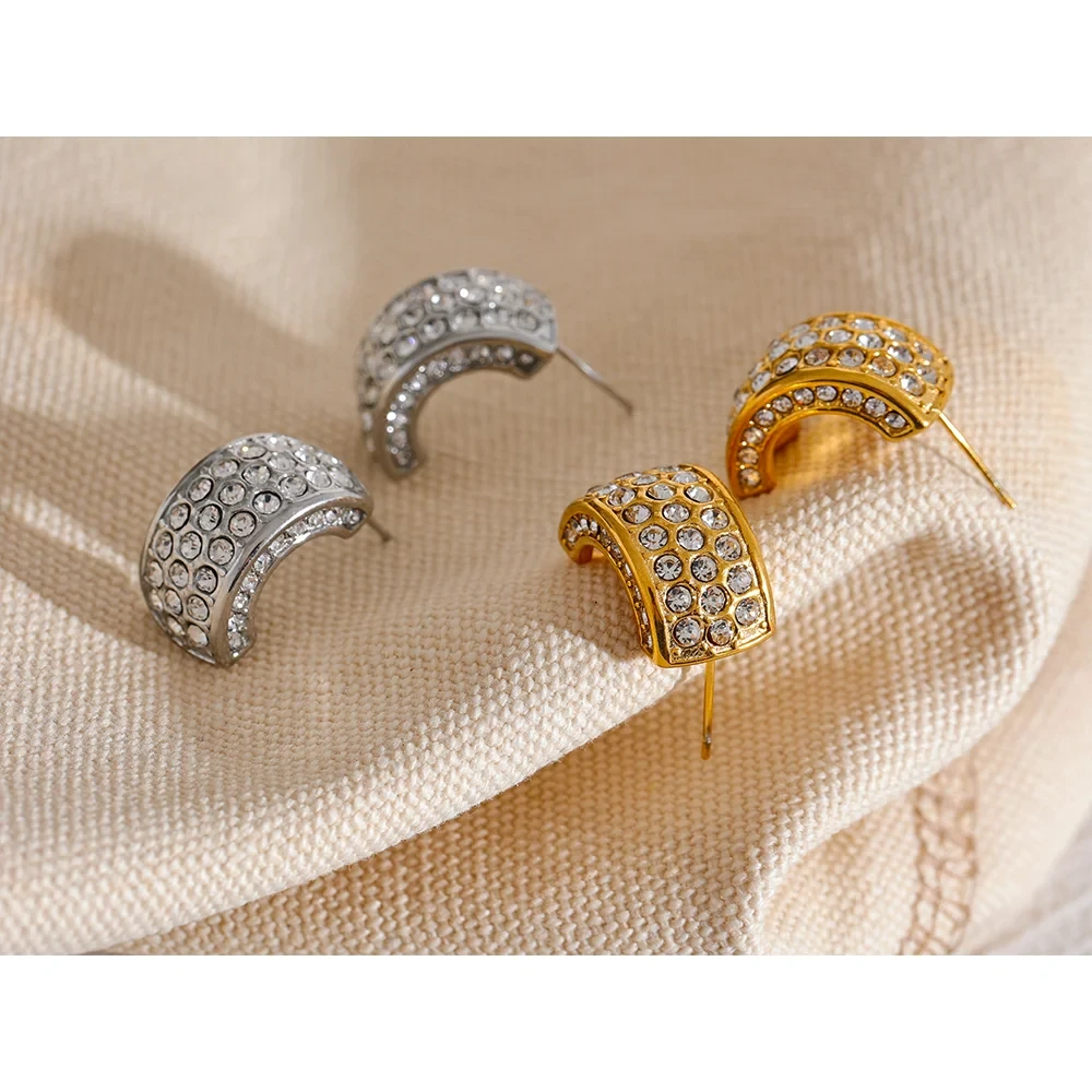 Isalene  Earrings Radiance Dome Hoop Earrings