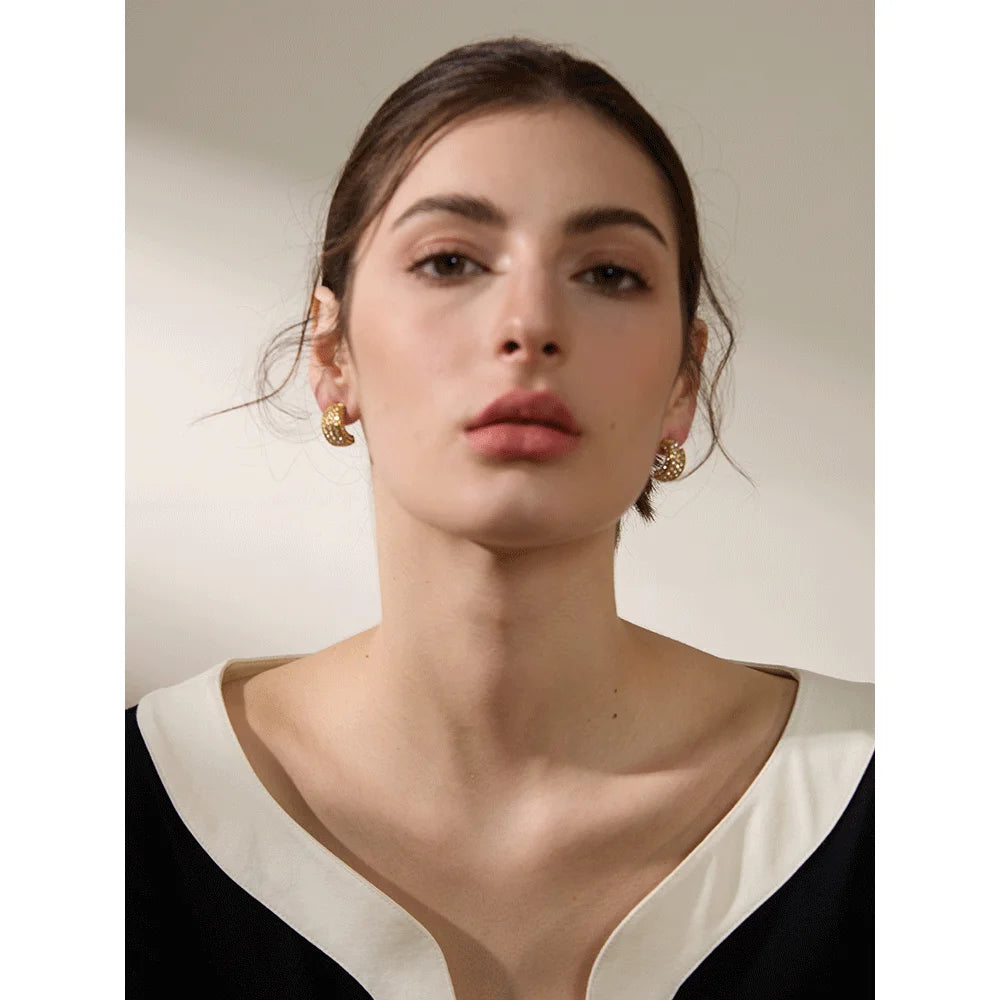 Isalene  Earrings Radiance Dome Hoop Earrings